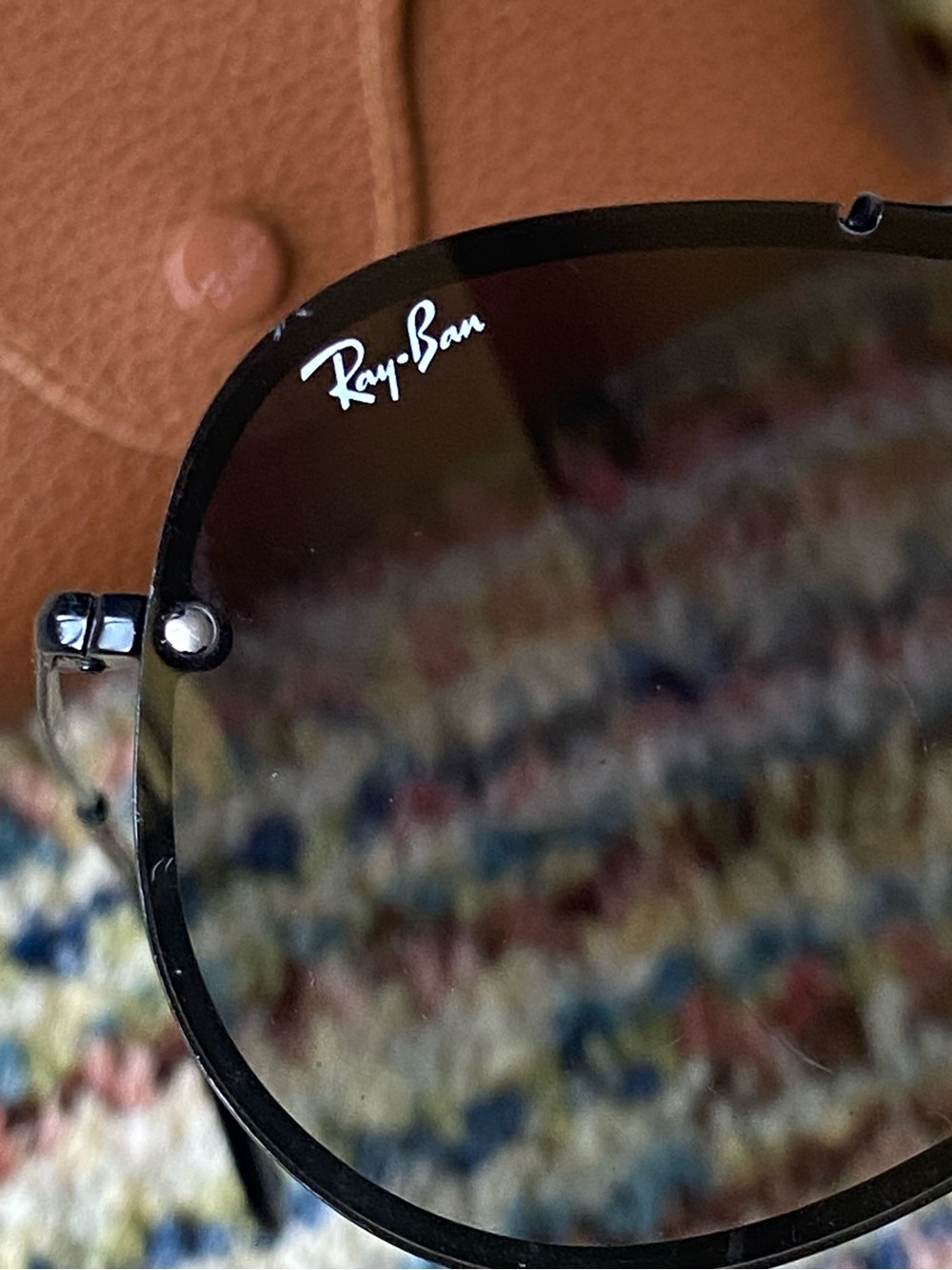 Ray-Ban Black Sunglasses with Brown Leather Case - Picture 12 of 13